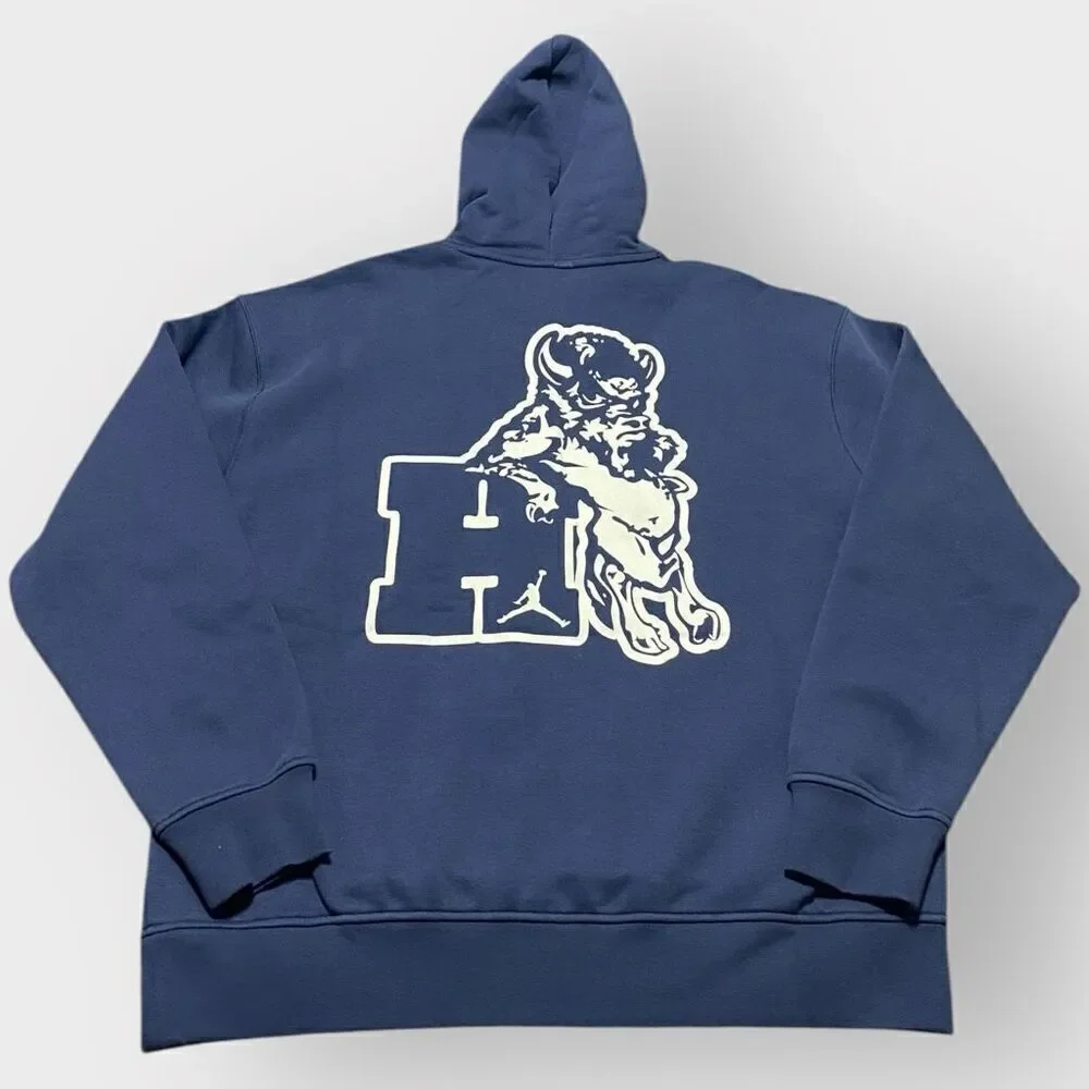 Nike Jordan x Howard University Bisons Pullover Hoodie FJ9323-419 Navy size L
